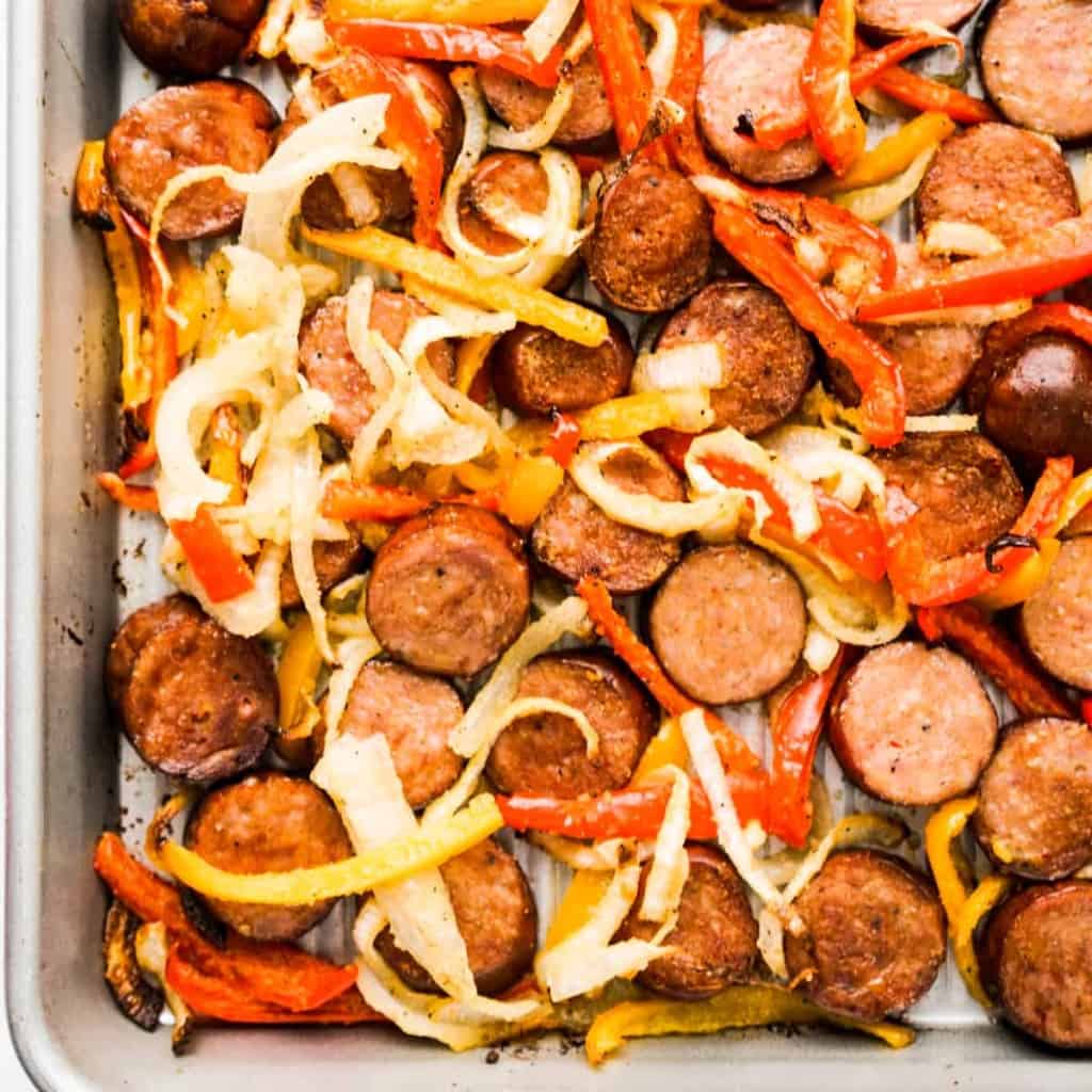 Sausage And Peppers In The Oven Sheet Pan Joyous Apron