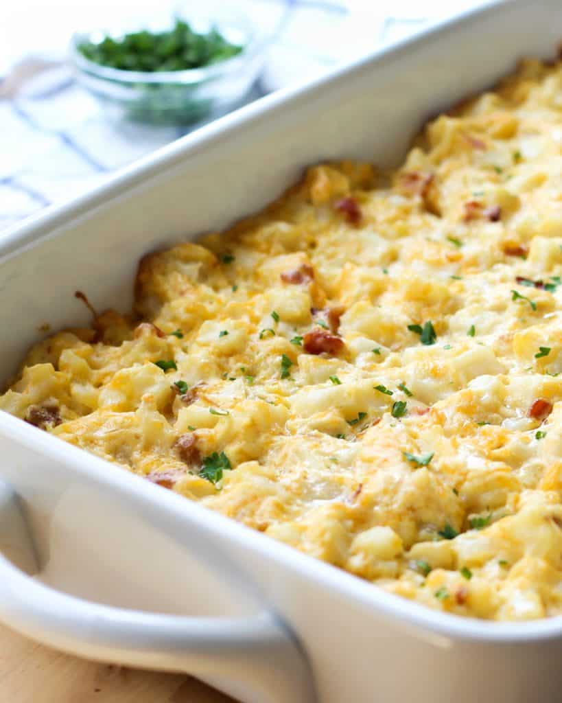 Cheesy Bacon Potato Casserole - Joyous Apron