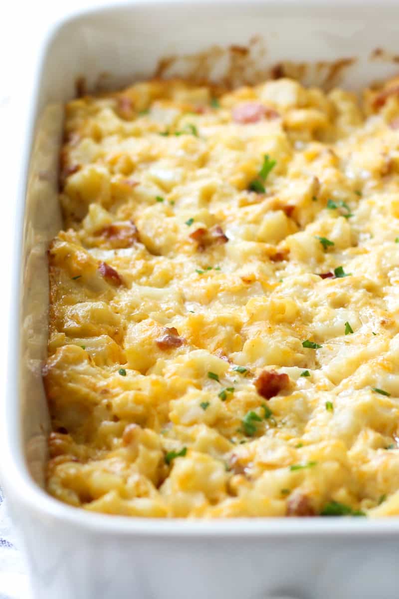 Cheesy Bacon Potato Casserole - Joyous Apron