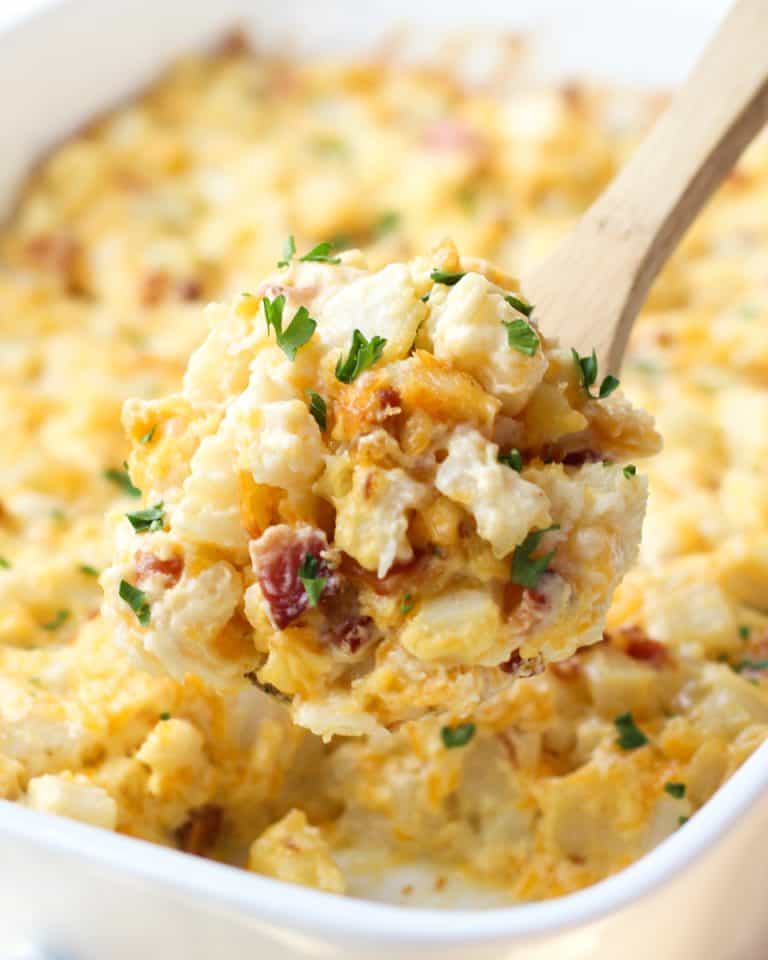 Cheesy Bacon Potato Casserole - Joyous Apron