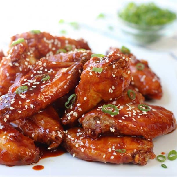 Spicy Baked Korean Chicken Wings - Joyous Apron