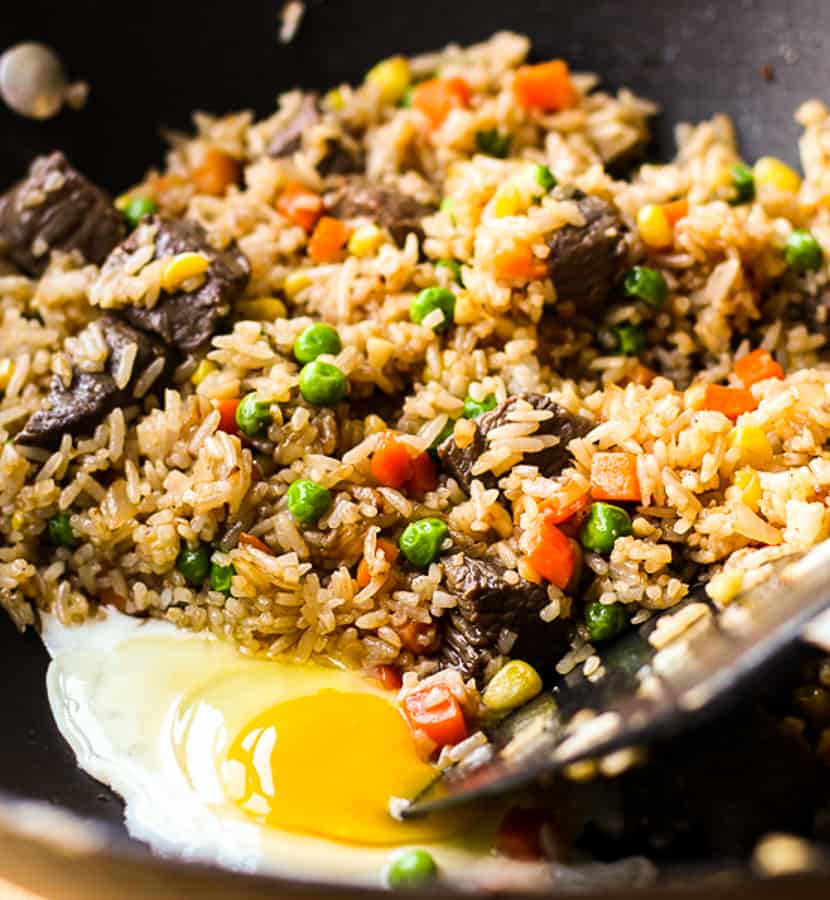 Steak Fried Rice Easy Beef Fried Rice Joyous Apron