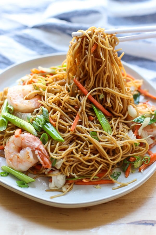 Shrimp Stir Fry Noodles - Joyous Apron