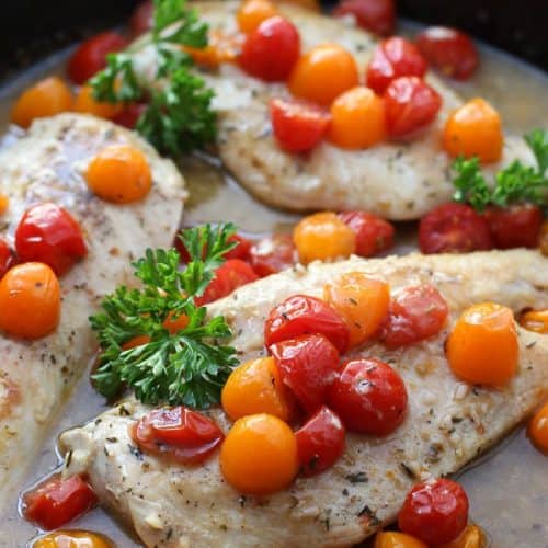 White Wine Tomato Skillet Chicken - Joyous Apron