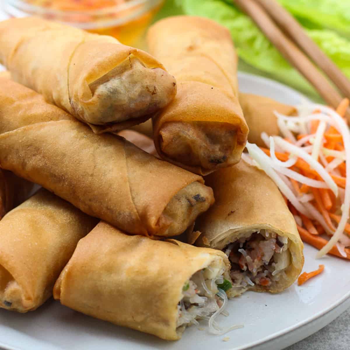 Lucky Red Vegetable Spring Rolls