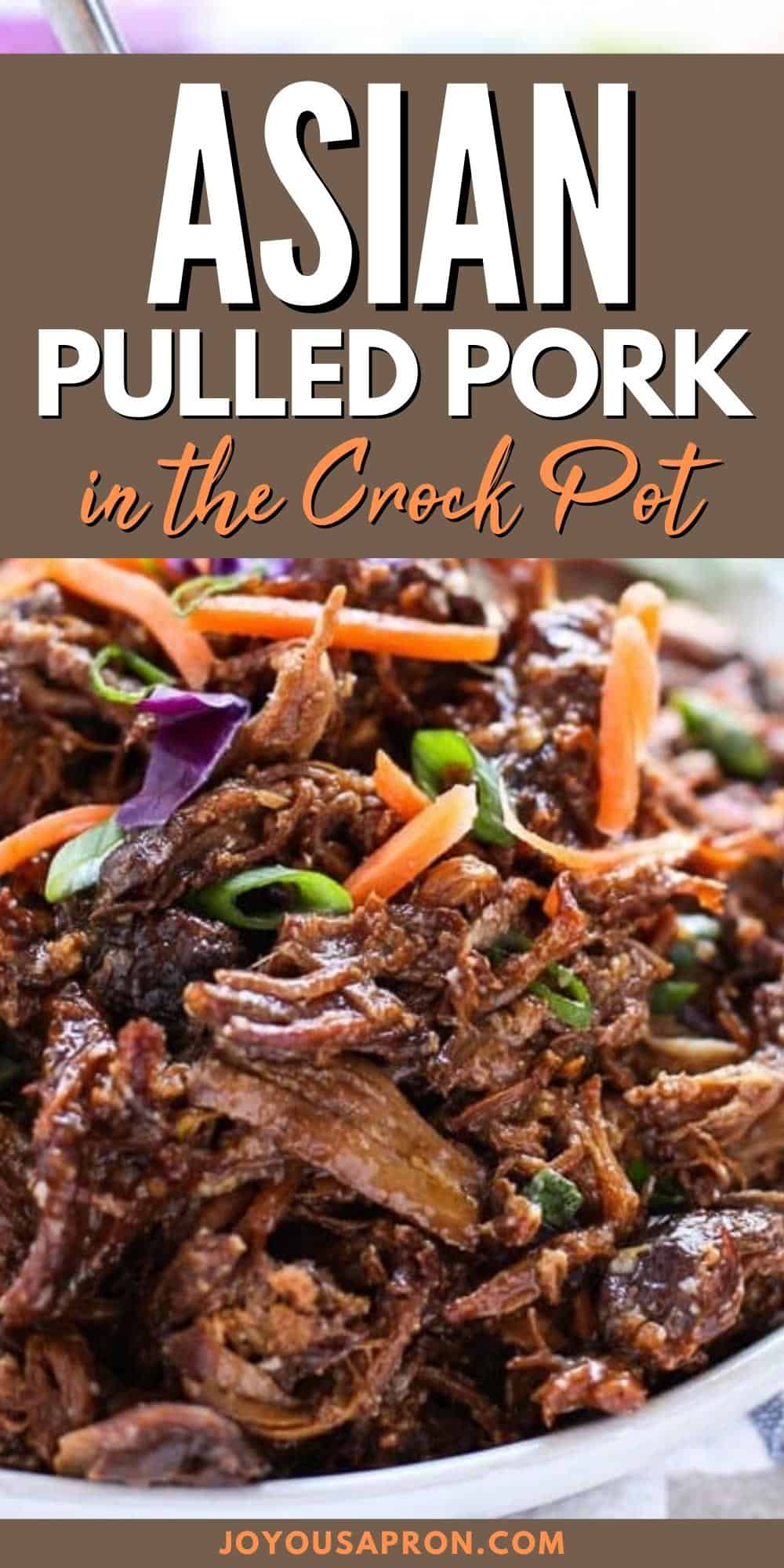 Slow Cooker Asian Shredded Pork (Pulled Pork) - Joyous Apron