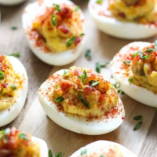 Bacon Deviled Eggs - Joyous Apron