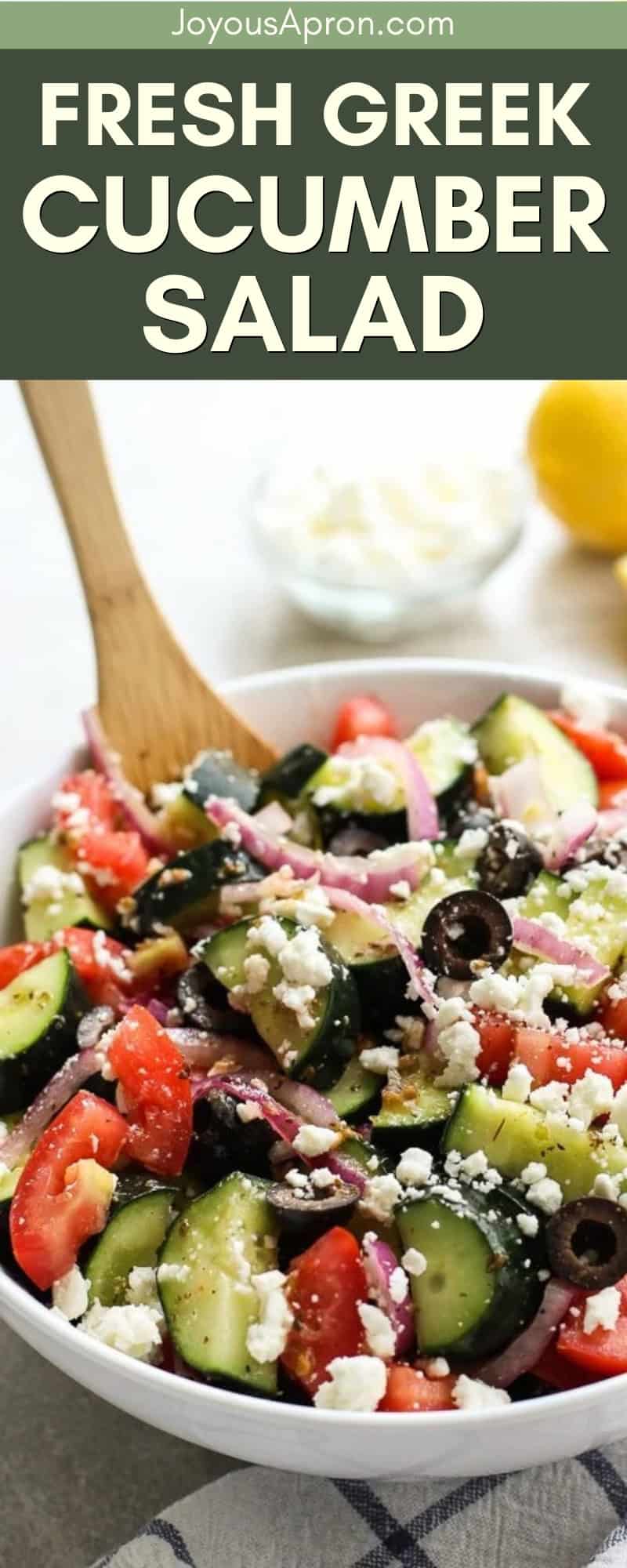 Greek Cucumber Salad (Quick and Easy!) - Joyous Apron