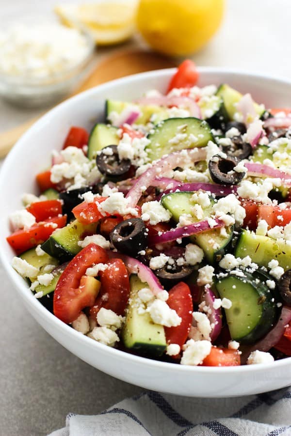 Greek Cucumber Salad (Quick and Easy!) - Joyous Apron