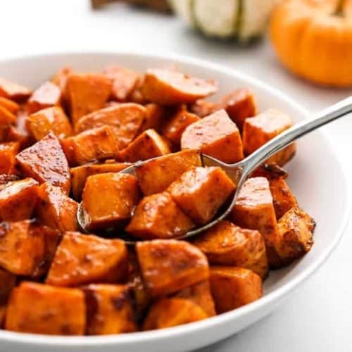 Spicy Roasted Sweet Potatoes (Sweet and Spicy!) - Joyous Apron