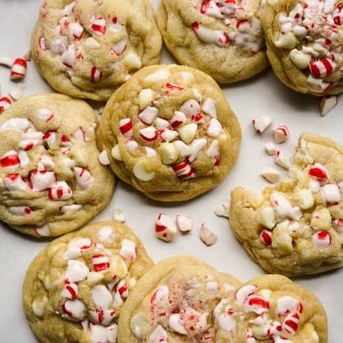 White Chocolate Peppermint M&M Cookies