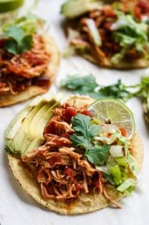 Chicken Tostadas Recipe (with Chipotle Flavors) - Joyous Apron