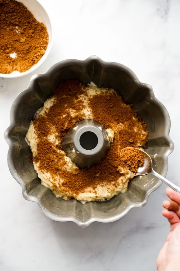 Sour Cream Cinnamon Swirl Bundt Cake - A Feast For The Eyes