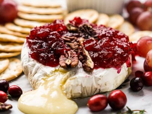 Baked Brie with Cranberry Sauce - Downshiftology