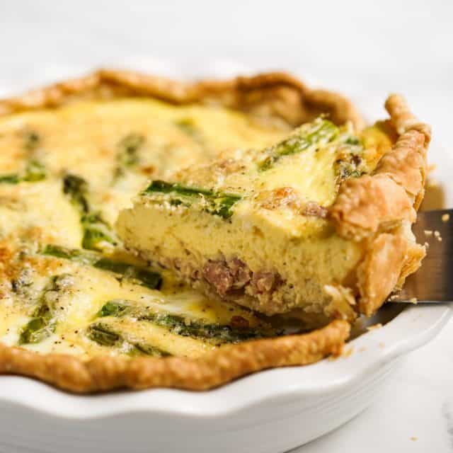 Asparagus and Ham Quiche - Joyous Apron