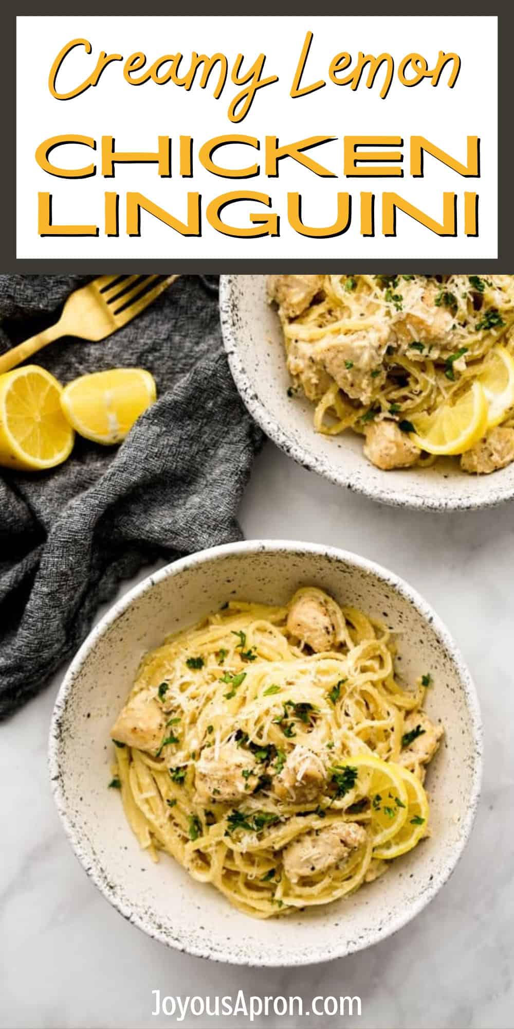 Creamy Lemon Chicken Pasta (30 minutes only!) - Joyous Apron