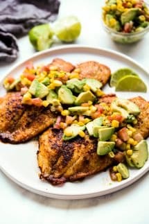 Tilapia with Avocado and Corn Salsa - Joyous Apron