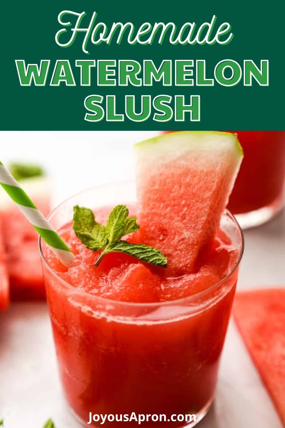 Watermelon Slush (Watermelon Slushie) - Joyous Apron