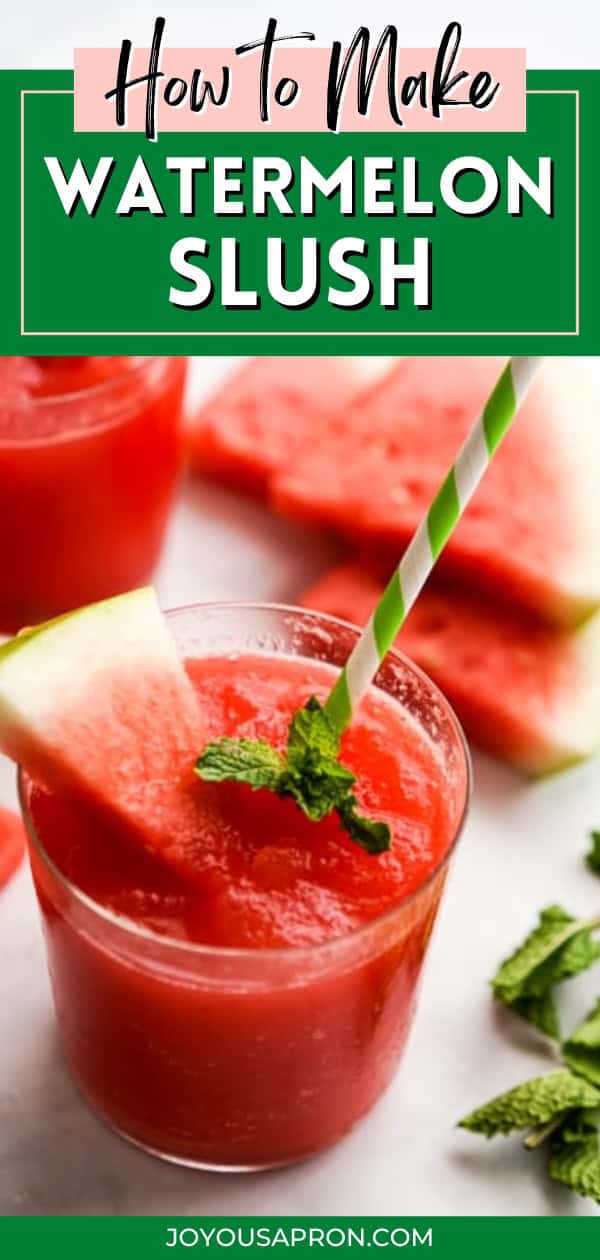 Watermelon Slush (Watermelon Slushie) - Joyous Apron