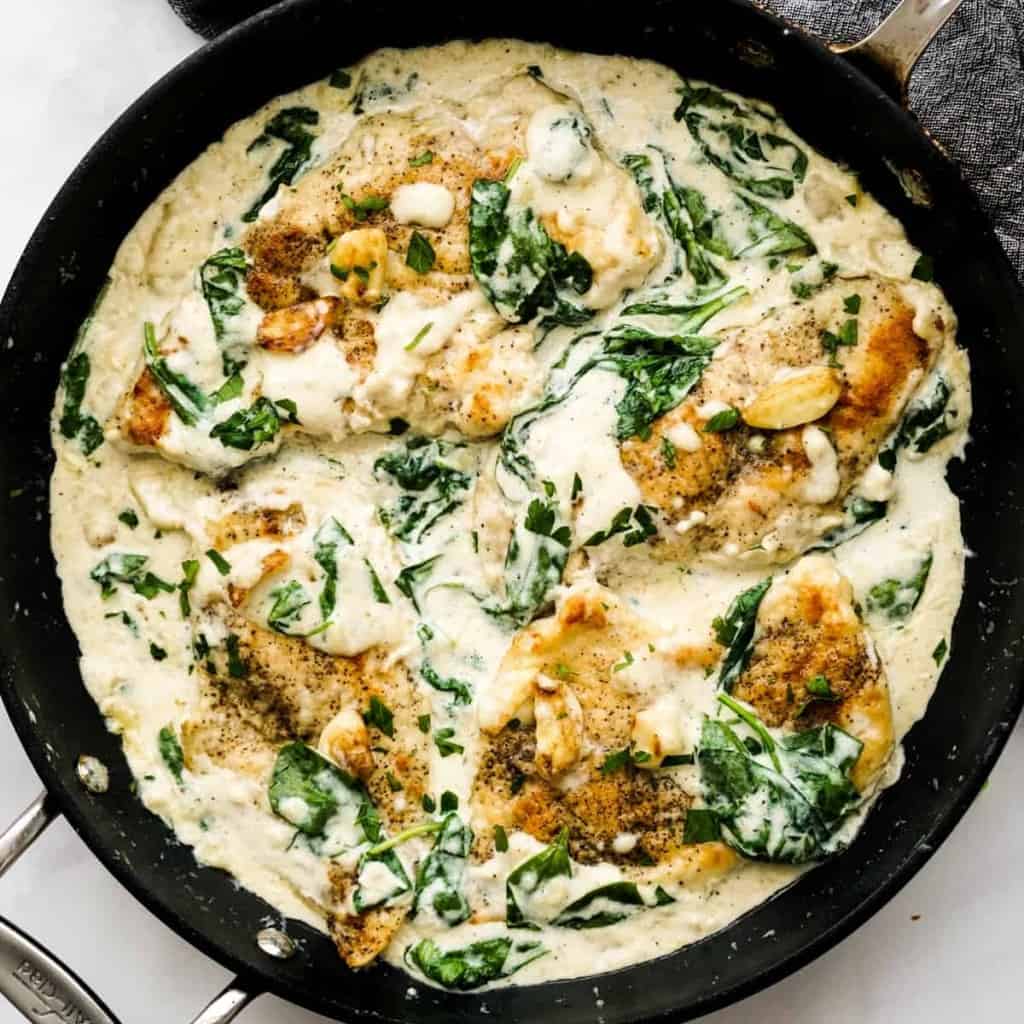 Creamy Spinach Chicken (One-Pan) - Joyous Apron