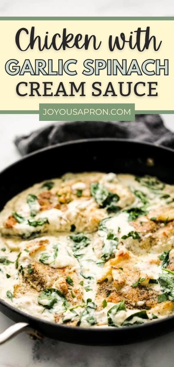 Creamy Spinach Chicken (One-Pan) - Joyous Apron