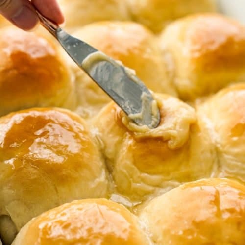 Honey Yeast Rolls - Soft & Fluffy, with Honey Butter!