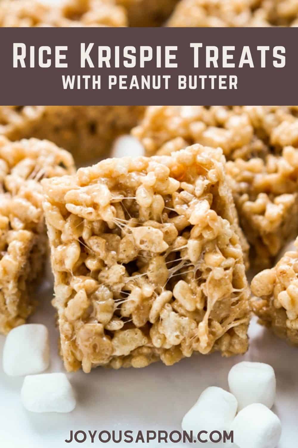 Peanut Butter Rice Krispie Treats (5 ingredients only!) - Joyous Apron