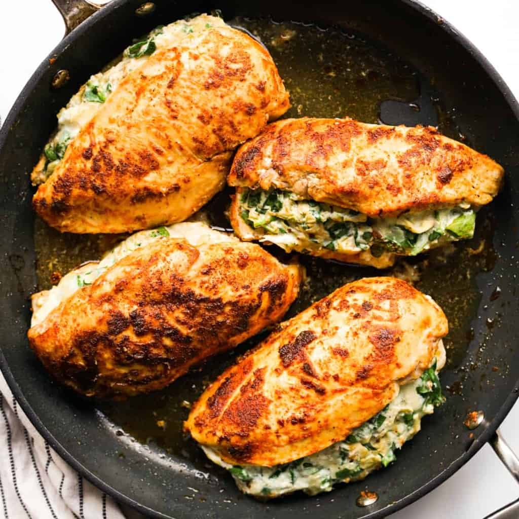 Spinach Artichoke Stuffed Chicken - Joyous Apron