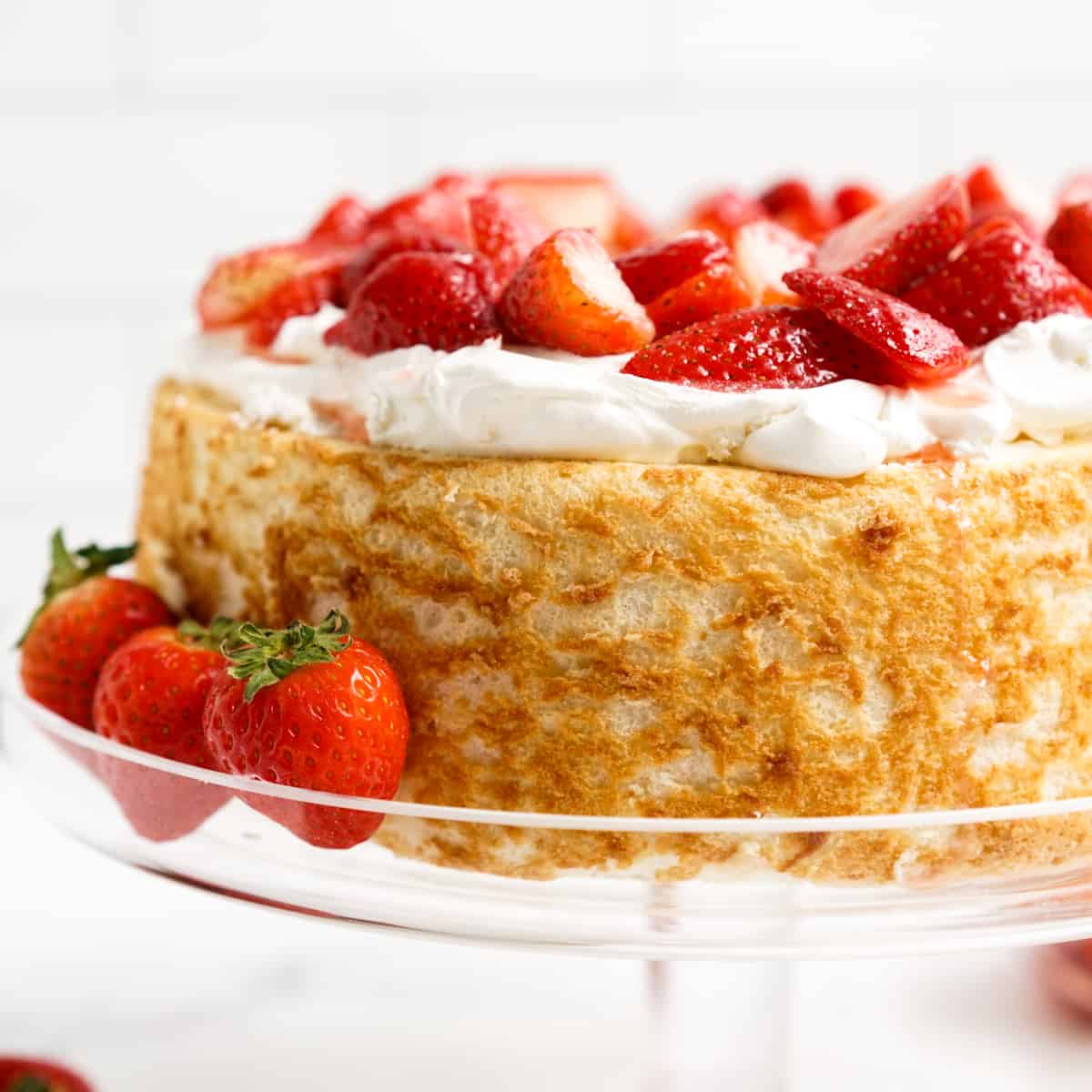 Strawberry Shortcake with Angel Food Cake - Joyous Apron