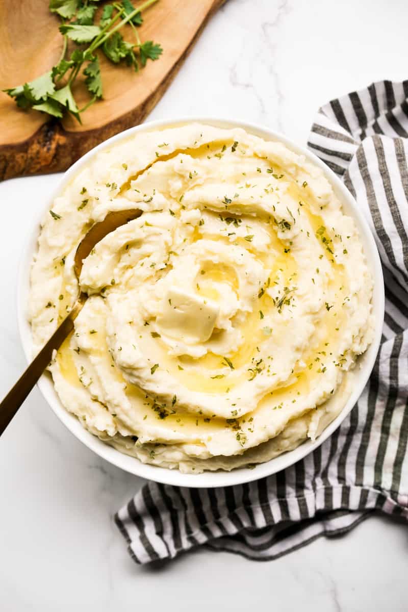 Creamy Mashed Potatoes with Heavy Cream - Joyous Apron