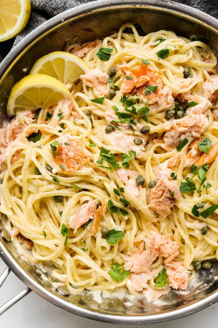 Smoked Salmon Pasta - Joyous Apron