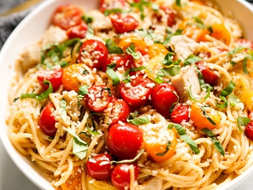 Cherry Tomato Pasta with Chicken