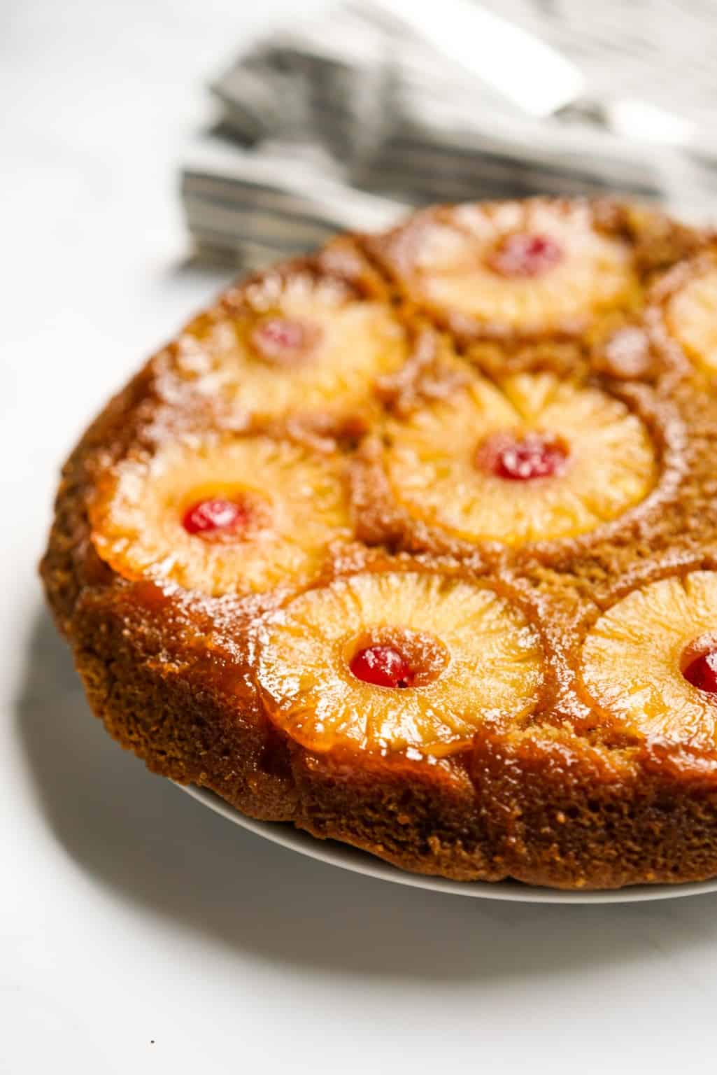 Skillet Pineapple Upside Down Cake - Joyous Apron