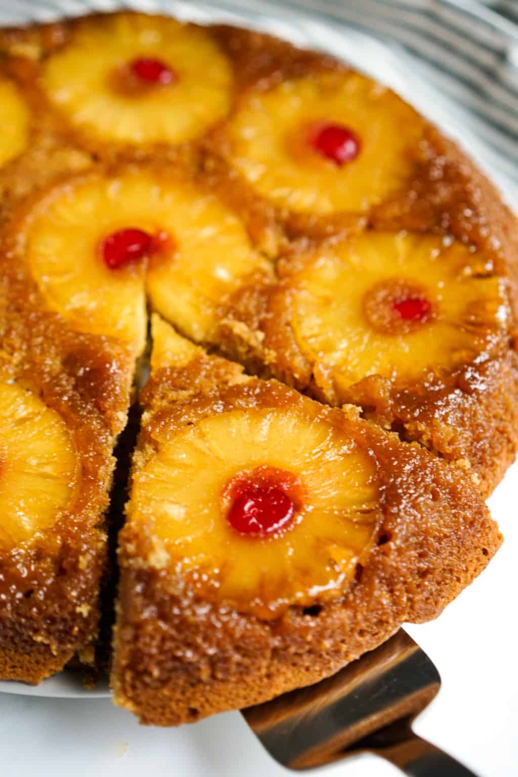 Skillet Pineapple Upside Down Cake - Joyous Apron