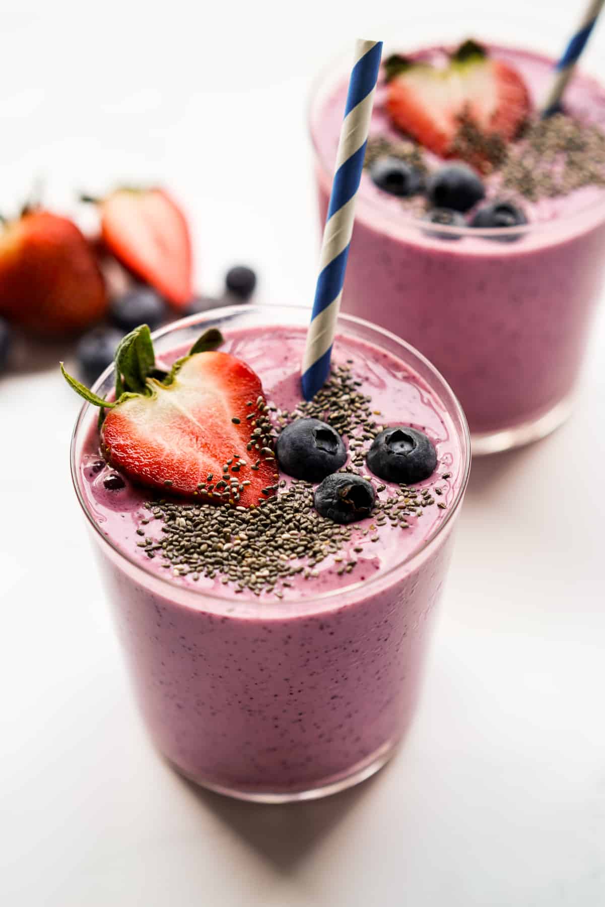 Strawberry Blueberry Banana Smoothie - Joyous Apron