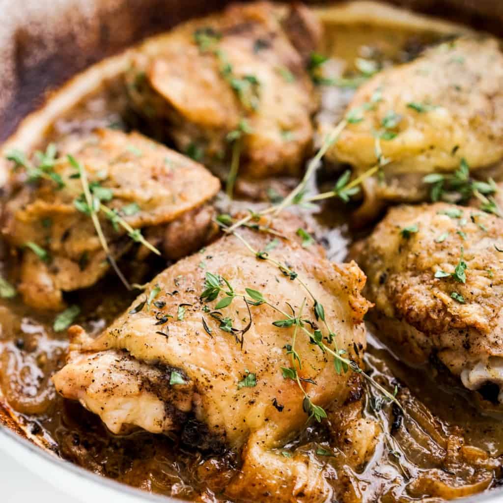 Braised Chicken Thighs - Joyous Apron