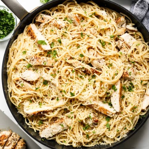 Garlic Parmesan Chicken Pasta - Joyous Apron