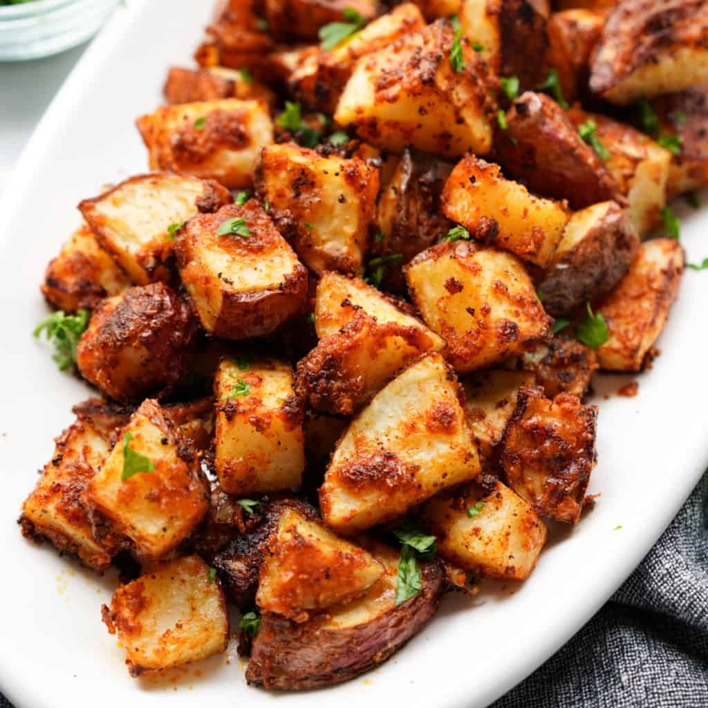 Roasted Garlic Parmesan Potatoes - Joyous Apron