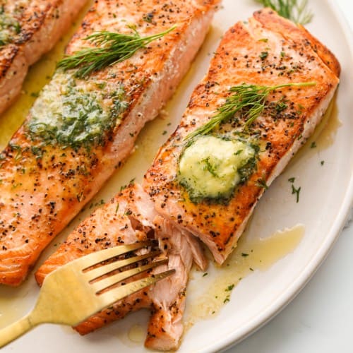 Dill Garlic Butter Salmon - Joyous Apron